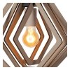 Drewniana lampa wisząca odcienie szarości nowoczesna boho designerska możliwość ściemniania MAURO 77489/33/41 LUCIDE